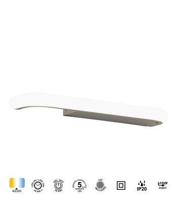 ***OFER/DES*** TENERIFE * ESTANTERIA BLANCA LED 8W 3000K + USB